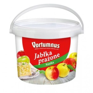 Apple pieces 85% in sugar syrup thermostable, VORTUMNUS, 11 kg